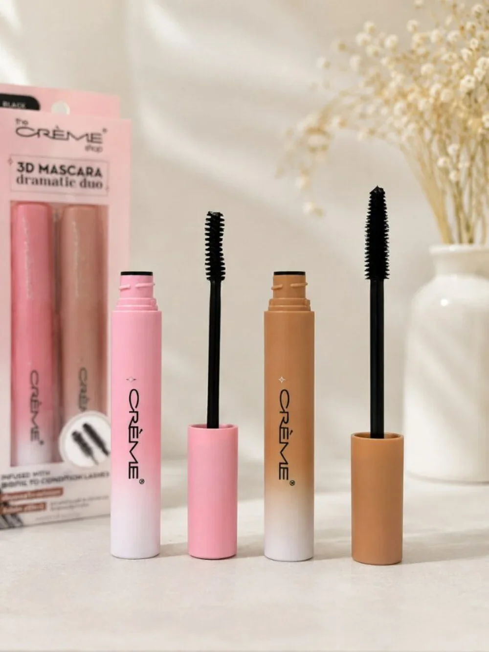The Creme Shop 3D Mascara Duo Black & Cheeky Liquid Blush Pink Velvet NIB
